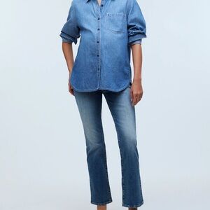 Madewell Over The Belly kick out crop jeans